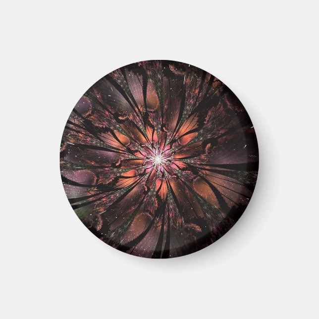 Soft and tenderness fractal fantasy flower  magnet (Front)