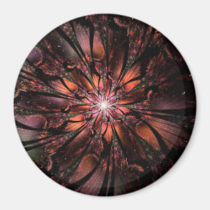 Soft and tenderness fractal fantasy flower magnet