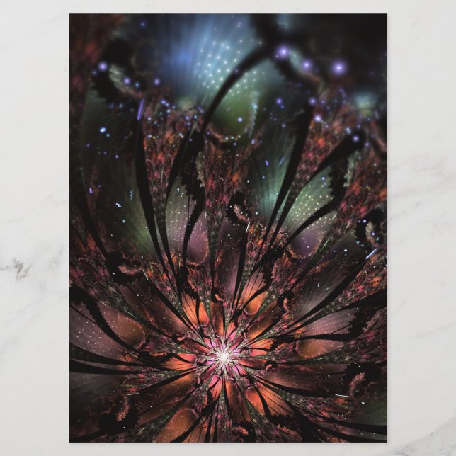 Soft and tenderness fractal fantasy flower   menu (Front)