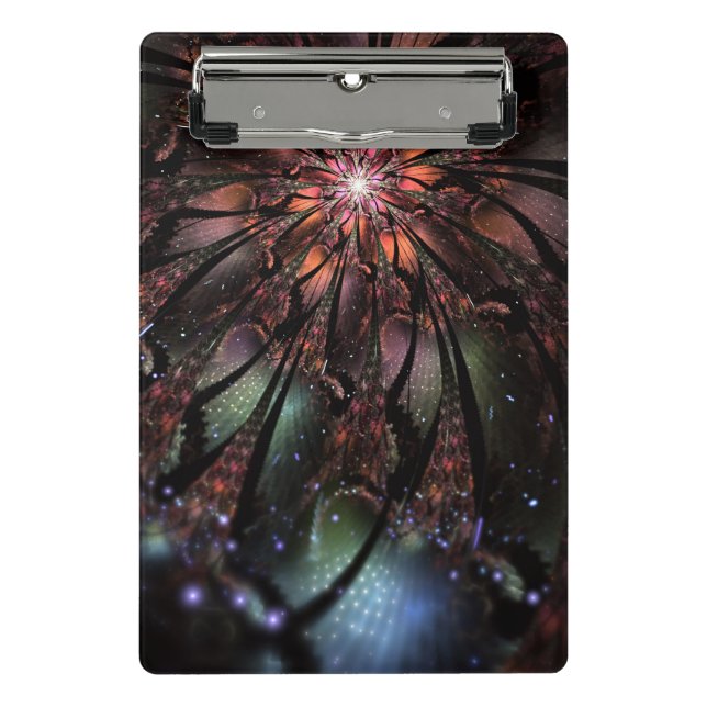 Soft and tenderness fractal fantasy flower mini clipboard (Front)