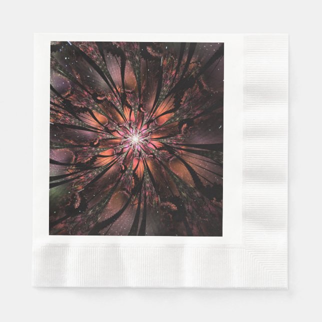 Soft and tenderness fractal fantasy flower   napkin (Front)