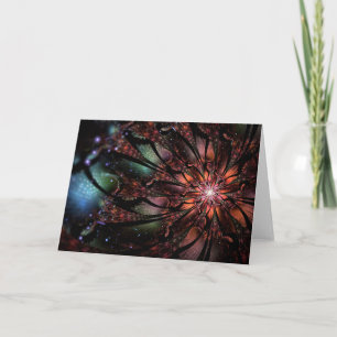 Soft and tenderness fractal fantasy flower   note card