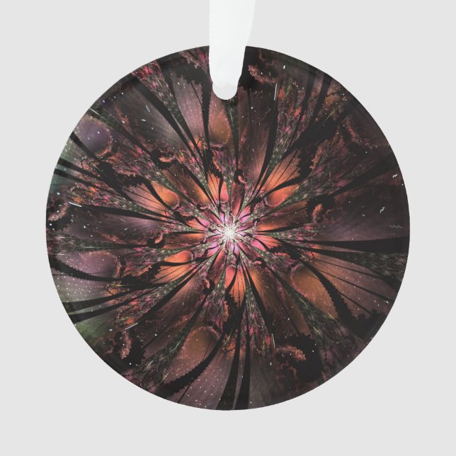 Soft and tenderness fractal fantasy flower ornament (Front)