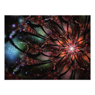Soft and tenderness fractal fantasy flower  photo print