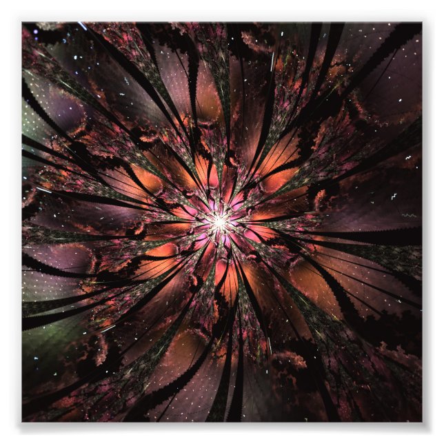 Soft and tenderness fractal fantasy flower   photo print (Front)