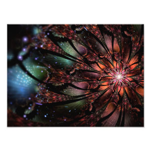 Soft and tenderness fractal fantasy flower photo print