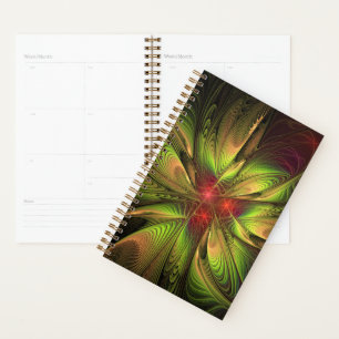Soft and tenderness fractal fantasy flower planner
