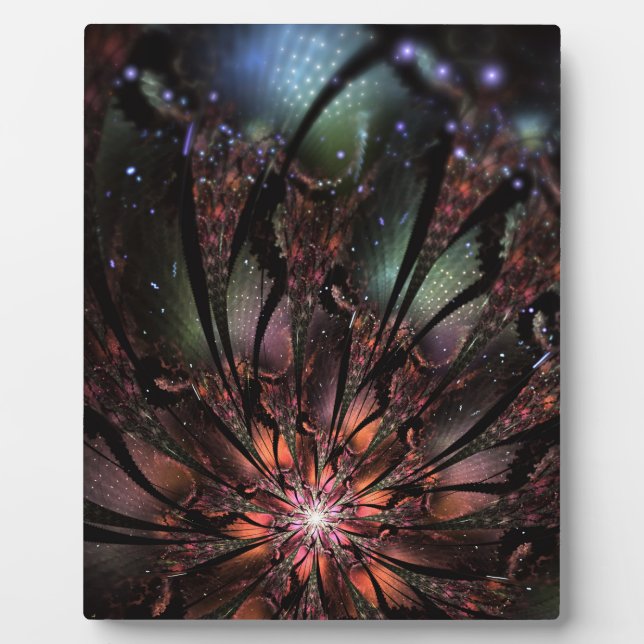 Soft and tenderness fractal fantasy flower  plaque (Front)