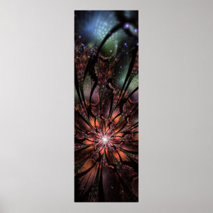 Soft and tenderness fractal fantasy flower  poster