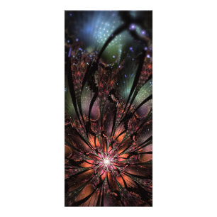 Soft and tenderness fractal fantasy flower   rack card