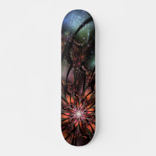 Soft and tenderness fractal fantasy flower skateboard
