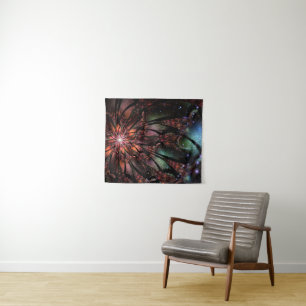 Soft and tenderness fractal fantasy flower tapestry