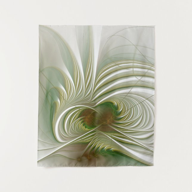 Soft and tenderness fractal fantasy flower  tapestry (Front)