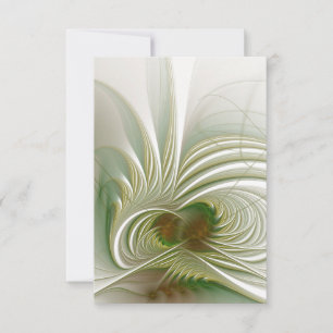 Soft and tenderness fractal fantasy flower thank you card
