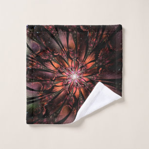 Soft and tenderness fractal fantasy flower wash cloth