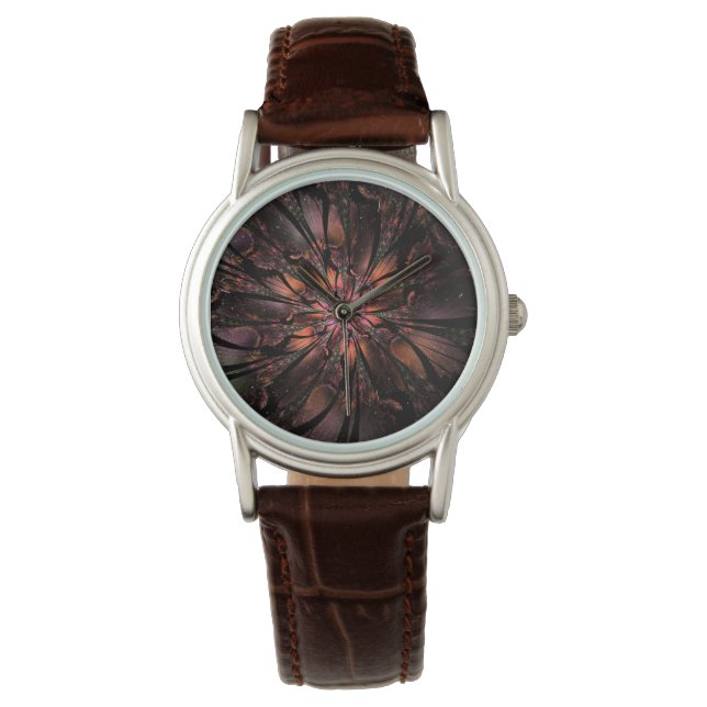Soft and tenderness fractal fantasy flower   watch (Front)