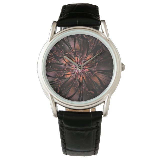Soft and tenderness fractal fantasy flower  watch (Front)