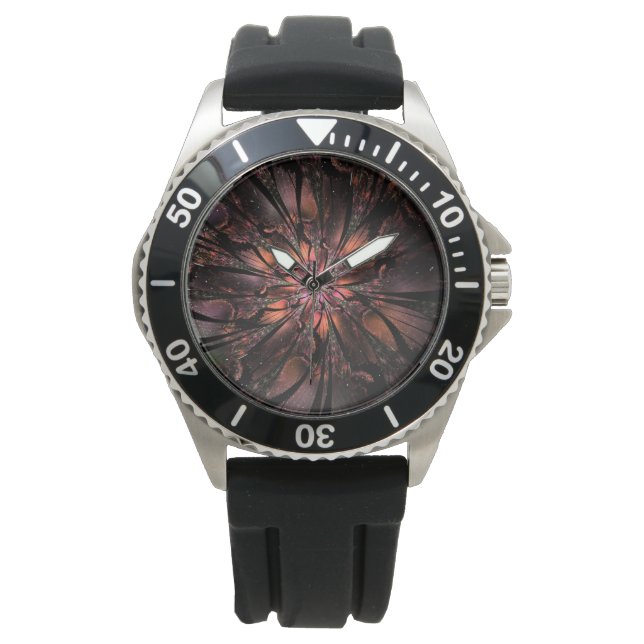 Soft and tenderness fractal fantasy flower   watch (Front)