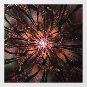 Soft and tenderness fractal fantasy flower   window cling