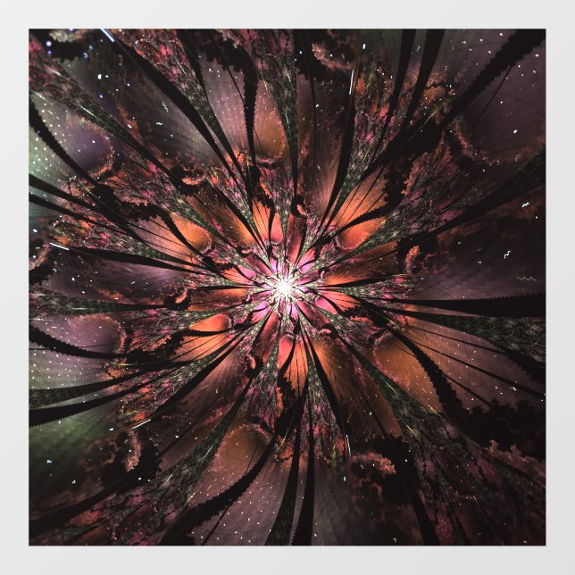 Soft and tenderness fractal fantasy flower   window cling (Sheet)