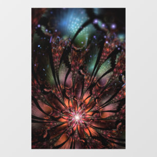 Soft and tenderness fractal fantasy flower  window cling