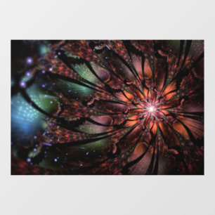 Soft and tenderness fractal fantasy flower  window cling