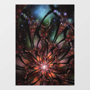 Soft and tenderness fractal fantasy flower   window cling