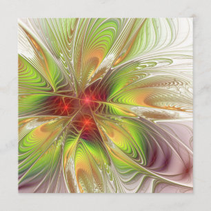 Soft and tenderness fractal fantasy flowers advice card