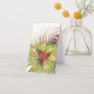 Soft and tenderness fractal fantasy flowers appointment card