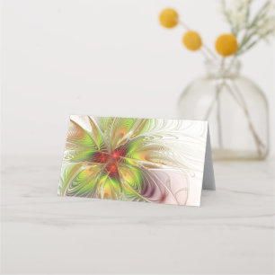 Soft and tenderness fractal fantasy flowers appointment card