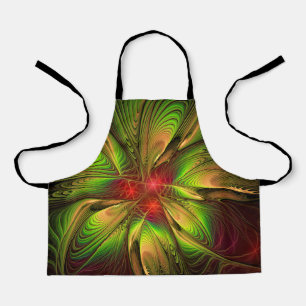 Soft and tenderness fractal fantasy flowers apron