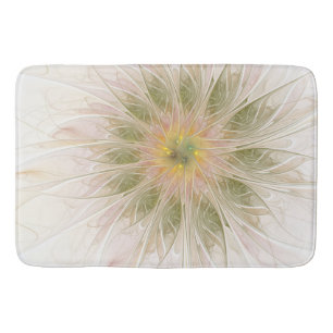 Soft and tenderness fractal fantasy flowers bath mat