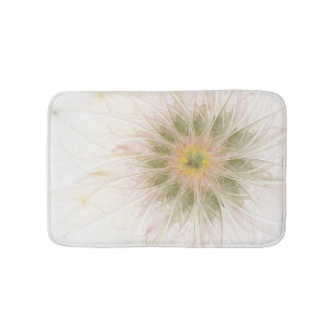 Soft and tenderness fractal fantasy flowers bath mat