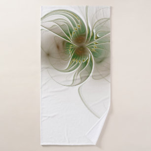 Soft and tenderness fractal fantasy flowers bath towel