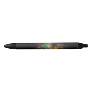 Soft and tenderness fractal fantasy flowers black ink pen