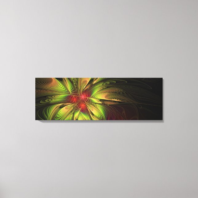 Soft and tenderness fractal fantasy flowers canvas print (Front)