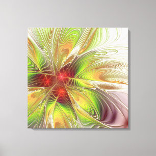 Soft and tenderness fractal fantasy flowers canvas print