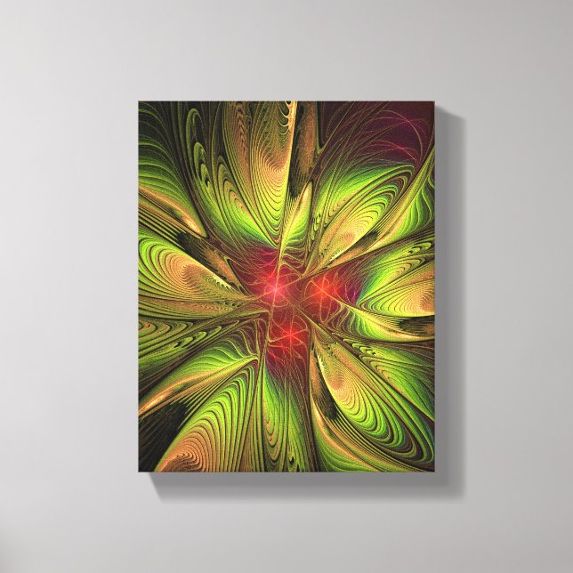 Soft and tenderness fractal fantasy flowers  canvas print (Front)
