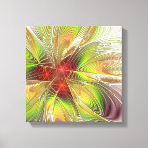 Soft and tenderness fractal fantasy flowers canvas print