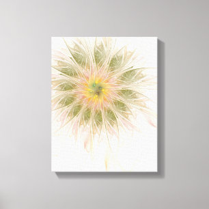 Soft and tenderness fractal fantasy flowers canvas print