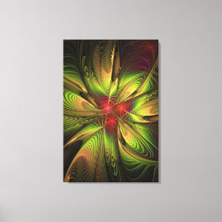 Soft and tenderness fractal fantasy flowers canvas print