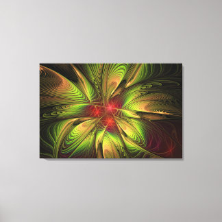 Soft and tenderness fractal fantasy flowers canvas print