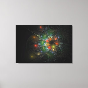 Soft and tenderness fractal fantasy flowers canvas print