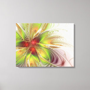 Soft and tenderness fractal fantasy flowers canvas print