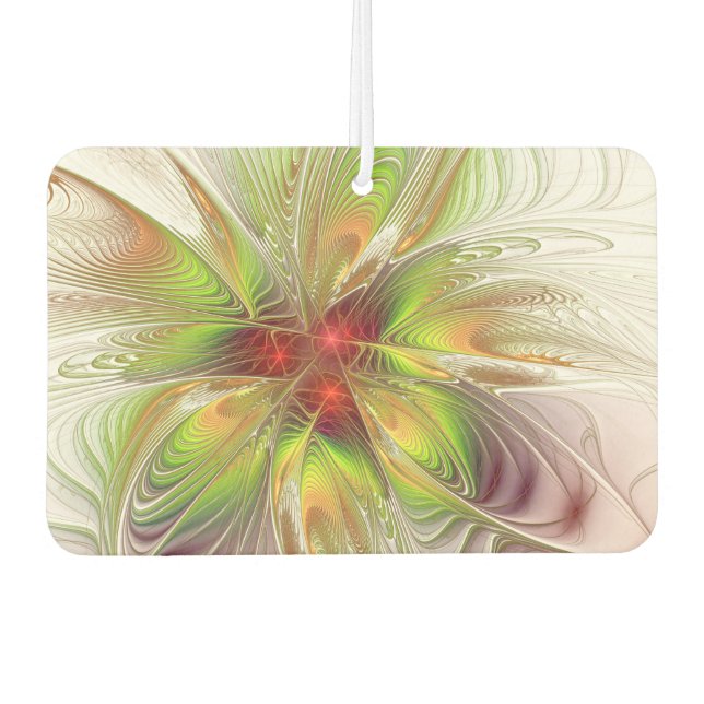 Soft and tenderness fractal fantasy flowers  car air freshener (Front)
