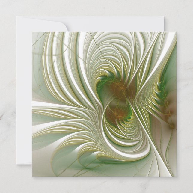 Soft and tenderness fractal fantasy flowers card (Front)