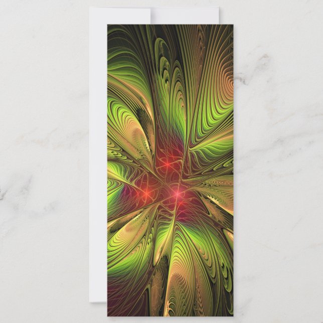 Soft and tenderness fractal fantasy flowers  card (Front)