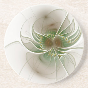 Soft and tenderness fractal fantasy flowers coaster