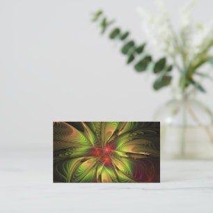 Soft and tenderness fractal fantasy flowers discount card