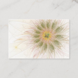 Soft and tenderness fractal fantasy flowers discount card